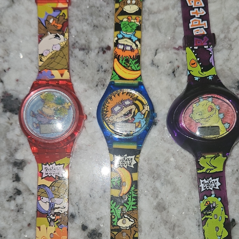 Nickelodeon Rugrats Women's Watch Set - Red, Blue, Purple